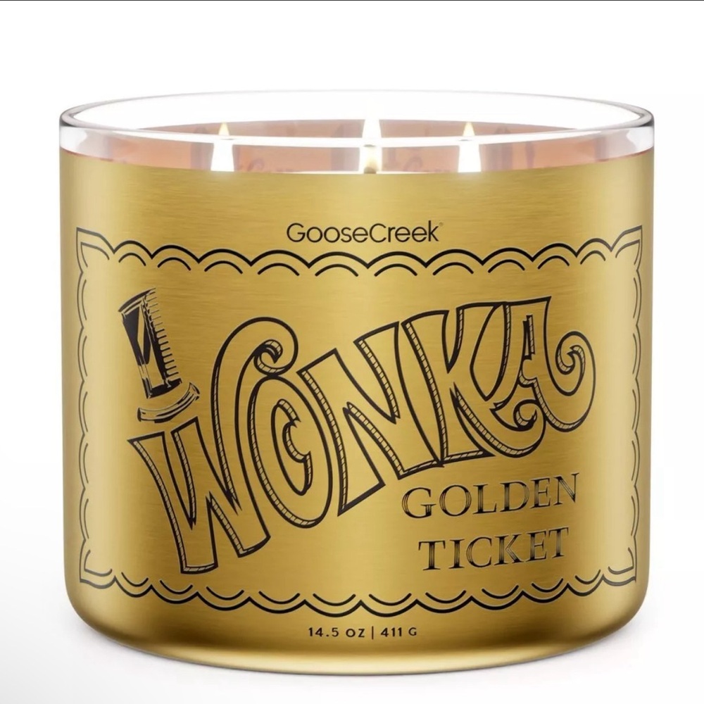 Willy wonka Golden ticket candle by Goose Creek